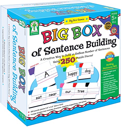Key Education Publishing Big Box of Sentence Building Games Learning Materials for Age 5 and Up , 840008