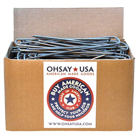 100 Pro Galvanized Garden Stakes - Landscape Staples - Made in USA - Sold by Vets – American Steel Sod Staples