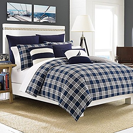 Nautica Eddington Comforter Set, Full/Queen, Navy