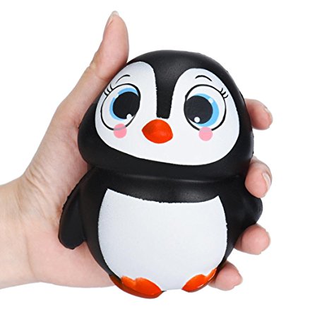 Vibola 2017 New Arrival Jumbo Squishy Penguin Kawaii Cute Animal Slow Rising Sweet Scented Vent Charms Kid Toy Doll Gift Fun