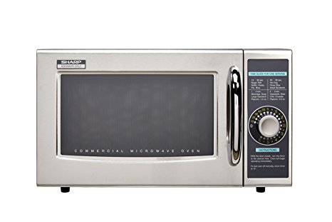 Sharp R-21LCF Medium-Duty Commercial Microwave (Dial Timer, 1000-Watts, 120-Volts)