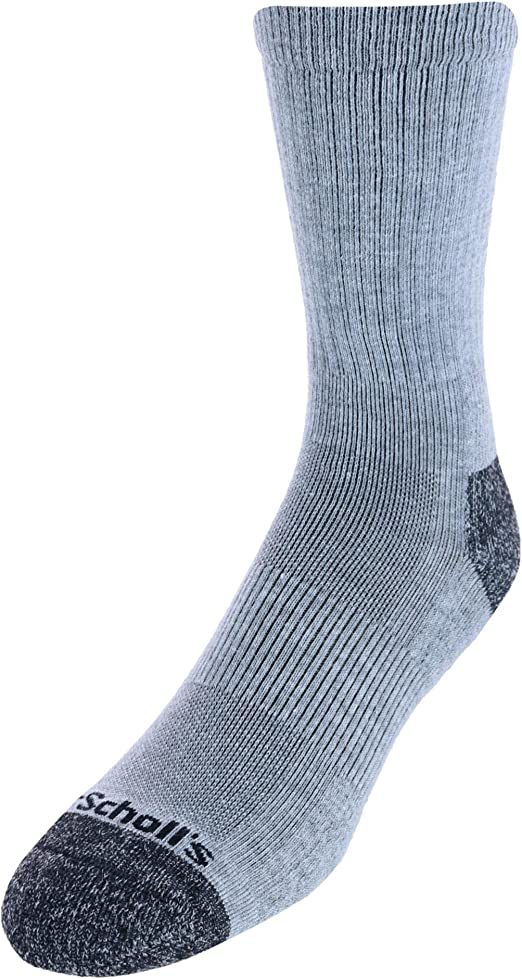 Dr. Scholl's Men's Crew Compression Work Socks (2 Pair Pack)