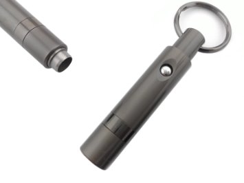CiGuru CP001 Metal Cigar Punch Keychain With Retractable Blade - Gun Metal