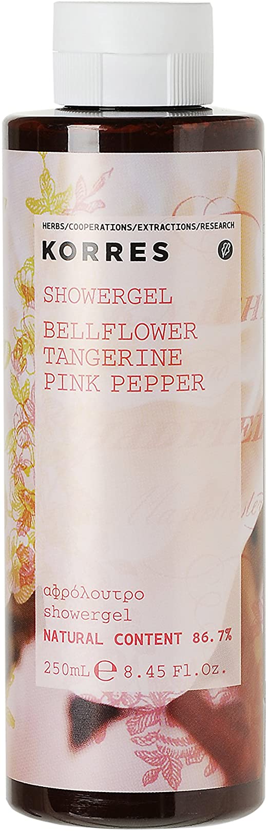KORRES for Her Bellflower, Tangerine and Pink Pepper Showergel 250 ml