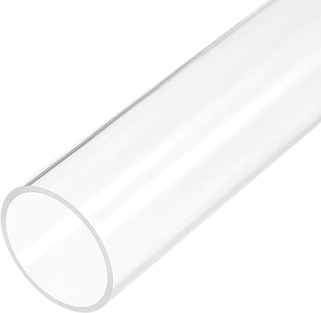 uxcell Clear Rigid Acrylic Pipe 56mm ID x 60mm(2 3/8") OD x 305mm(12") Round Tube Tubing