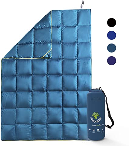 4Monster Outdoor Down Blankets Camping Blanket Compact Waterproof for Picnics, Beach Trips, Camping