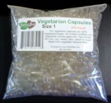 500 Empty Vegetarian Capsules Size 1 Clear Veg Caps - BulkWholesale Package - Made in USA