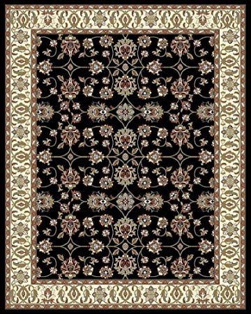 Traditional Area Rugs Black 4x6 Rugs for Entryway Living Room Foyer Rugs Clearance