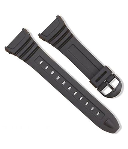 LineOn Resin Watch Soft Strap Compatible With CASIO 3239 W-96H-1A 2A 9A (BLACK) (ONLY STRAP)