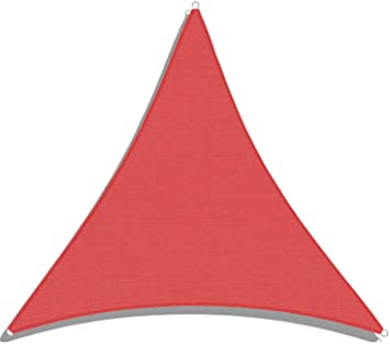 TANG Sunshades Depot 24'x24'x24' Sun Shade Sail 180 GSM Equilateral Triangle Permeable Canopy RED Custom Commercial Standard
