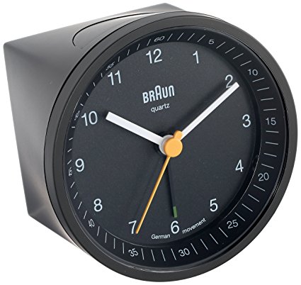 Braun BNC007BKBK Classic Light Analog Quartz Alarm Clock