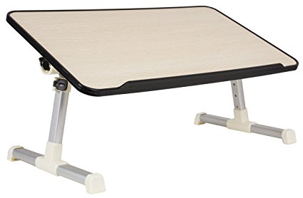 VIVO Height Adjustable Tilting Laptop Workstation Bed Tray, Folding Portable Book Table Stand (DESK-L-V020)