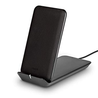 SMPL. Fast Wireless Charger, Qi-Certified 10W Wireless Charging Stand, Compatible with iPhone Xs Max/XR/XS/X/8/Plus, Galaxy S10/S9/S8/Note 9 and More (Black)