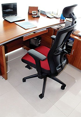 Office Desk Chair Mat for Hard Wood Floor ANTI-SLIP PVC Dull Polish Chair mats, 48" x 36", No BPA, phthalate