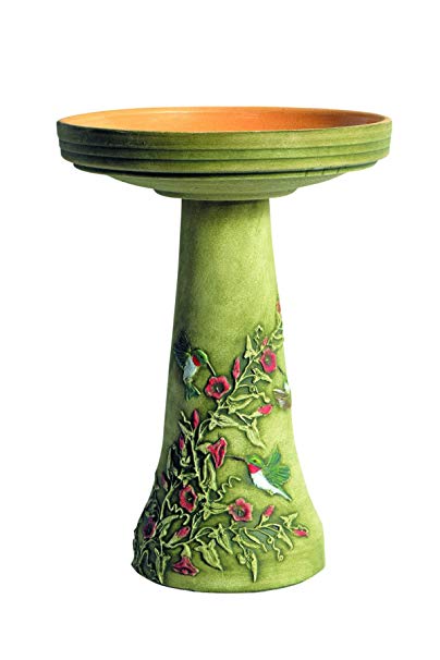 Burley Clay Hummingbird Bird Bath Set (Renewed)