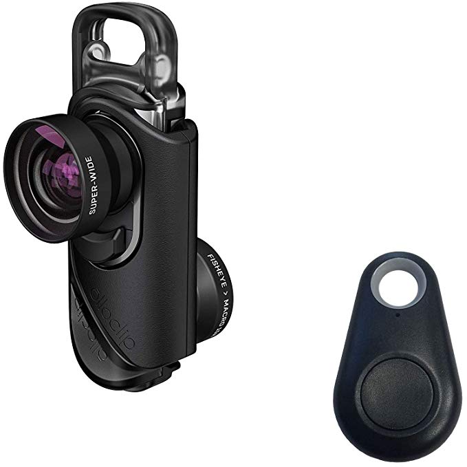 olloclip 3-in-1 Lens Kit Includes: Fisheye, Super-Wide and Macro 15x Premium Glass Lenses for iPhone 8/8 Plus & iPhone 7/7 Plus with Selfie Bluetooth Remote Shutter