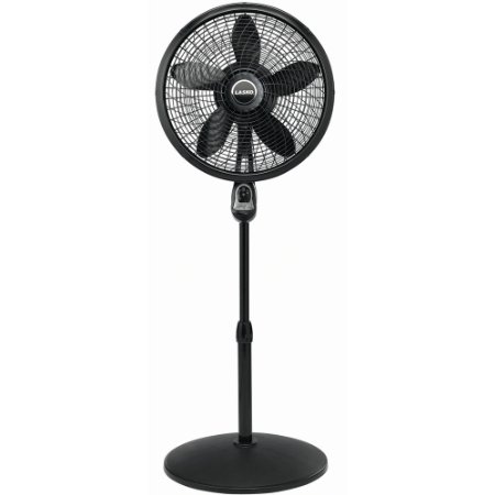 Lasko 1843 18" Remote Control Cyclone Pedestal Fan, Black