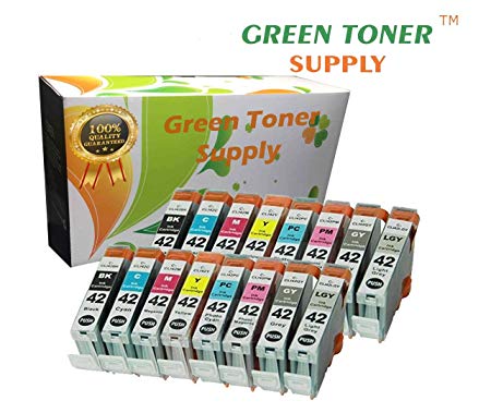 Green Toner Supply (TM) Brand New Compatible [CLI-42] Inkjet Cartridge replacement for printer, 16 Colors Pack