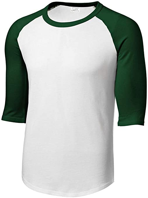 Joe's USA Cotton/Poly3/4 Sleeve Baseball T-Shirts in Sizes S-4XL