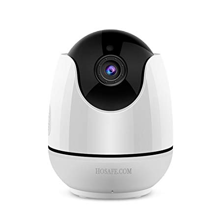 HOSAFE Wireless IP Camera 1080P, Pan/Tilt, Two-Way Speak, 50ft Night Vision, Motion Detection Alert, Support SD Card Recording (not Included)