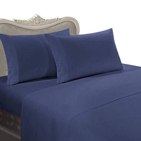 Egyptian Bedding Rayon from BAMBOO Sheet Set - King Size Royal Blue 800 Thread Count Cotton Sheet Set (Deep Pocket)