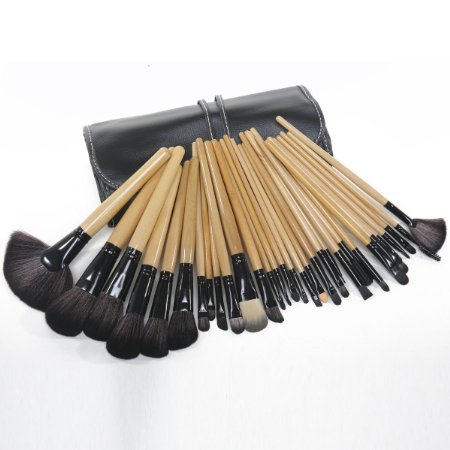 Taotaole 32 Pcs Professional Women Makeup Cosmetic Brush Set with Roll up Carrying Case