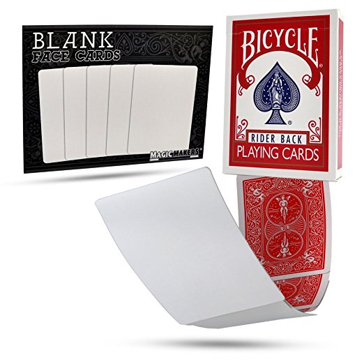 Magic Makers Bicycle Blank Face Red Back Deck