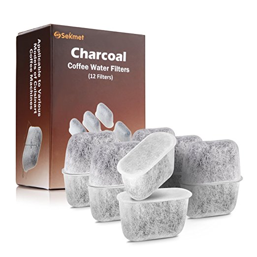 Replacement Charcoal Water Filters for Cuisinart Coffee Makers 12-Pack By Sekmet