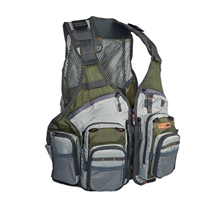 Fly Fishing Vest Mesh by AnglaTech Adjustable for Men and Women - Premium Gear, Packs and Vests for FlyFishing 2016 Design