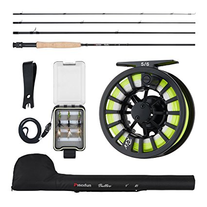 Piscifun Aoka Aluminum Fly Fishing Reel with Cork/Teflon Disc Drag System