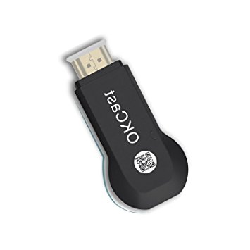 [Upgraded Version] Miracast Dongle, Foxcesd 2.4G WIFI Display Dongle HDMI Adapter Receiver 1080p Streaming Media Player Share Videos Images Docs Live Camera Musics from All from iPhone, iPad, Samsung Andorid Smart Devices to TV, Monitor or Projector, For iOS 6.0 & Andorid 5.0 Above