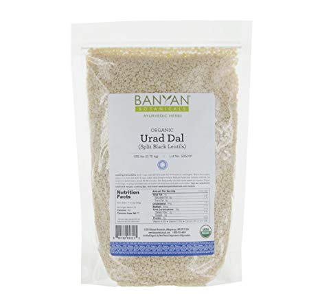 Banyan Botanicals Urad Dal (Split Black Lentils) - USDA Organic - Non GMO - Split & Hulled Matpe Beans
