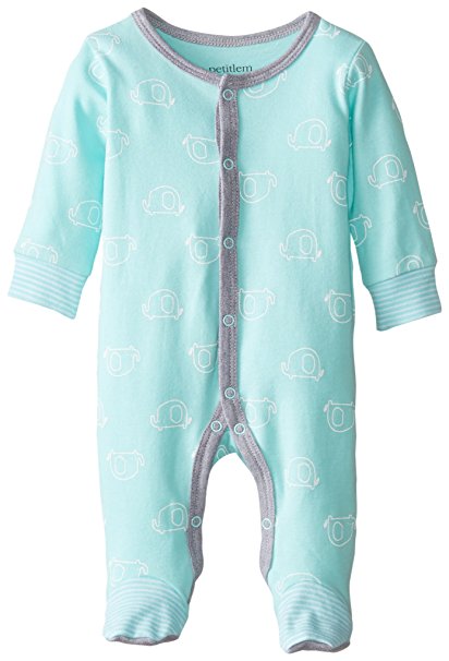 Petit Lem Baby Footed Sleeper, Premium Soft and Breathable Cotton, Multiple Styles
