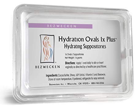 Bezwecken – Hydration Ovals 1x Plus DHEA – 16 Oval Suppositories | Same Trusted Formula, New Improved Shape | Professionally Formulated to Alleviate Vaginal Dryness in Menopausal Women | Safe, Natural