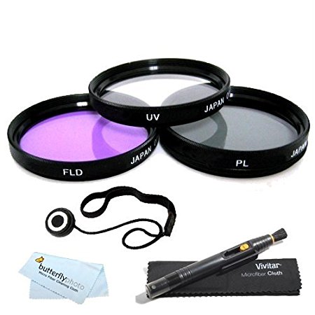 40.5mm Filter Kit For Nikon 1 J1, Nikon 1 V1, Nikon 1 J2, Nikon 1 J4, Nikon 1 S2 Mirrorless Digital Camera (That Use 10-30mm, 30-110mm, 10mm Lenses) Includes 40.5mm 3PC Filter Kit (UV, CPL, FLD)  More