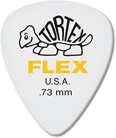 Dunlop Tortex Flex Standard .73mm Yellow Guitar Pick-12 Pack (428P.73)