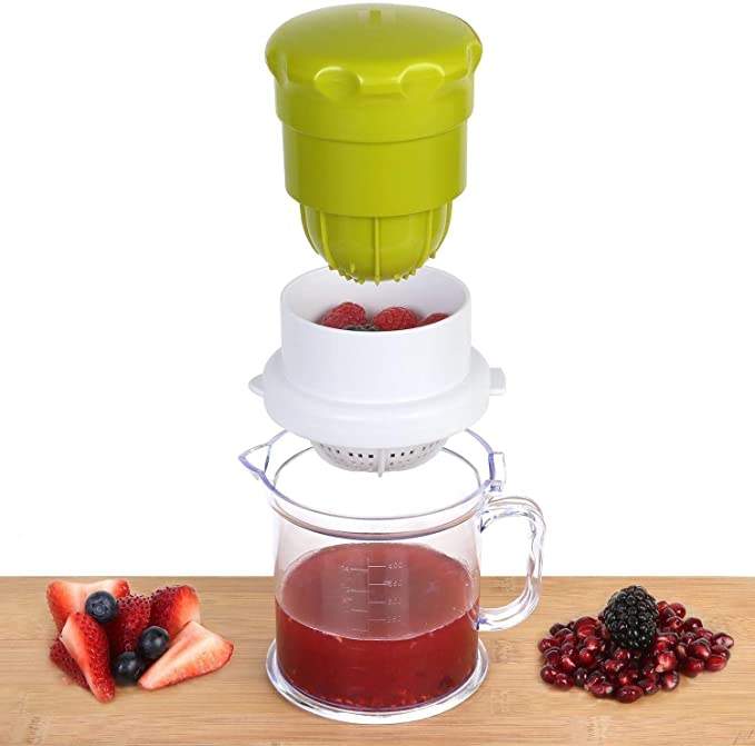 LUMONY® 2 in One Multi Use Hand Press Manual Juicer for Pomegranate, Lime Fresh, Water Melon, Strawberry, Blueberry, Grapes Healthy Juice Anytime Fresh (Multi Color - Made in India)