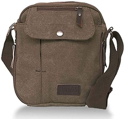 Multifunctional Canvas Crossbody Bag - Adjustable Over the Shoulder Travelling Bag
