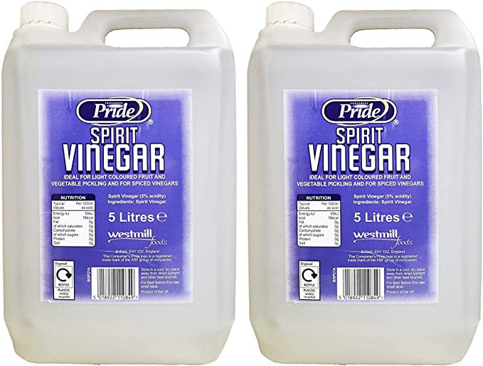 Pride White Spirit Vinegar, 5 litres - Pack of 2