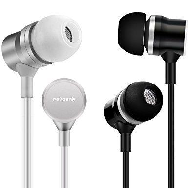 Pergear In-Ear Headphone with Mic (Silver Black)