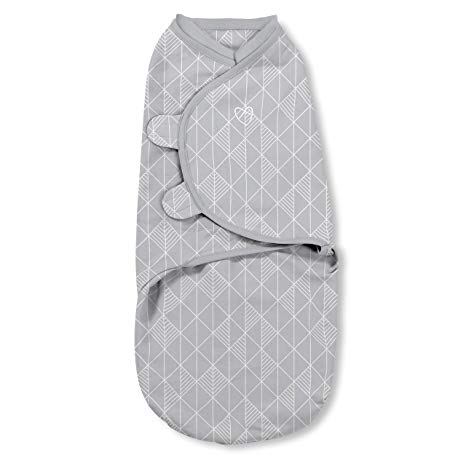 SwaddleMe Natural Position 2-in-1 Swaddle with Easy Change Zipper, Art Deco, Small (0-3 Months, 7-14 Lb, up to 26")