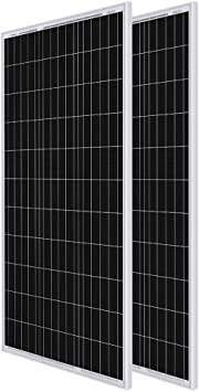 Renogy 2pcs 100 Watt 12 Volt Monocrystalline Solar Panel