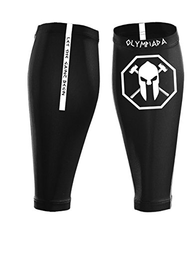 Calf Compression Sleeves (1 Pair) Guards Against Shin Splints: Running, Sprinting, Jogging, Walking, Basketball, Cycling and Fitness