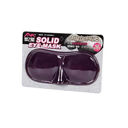 3D Soft Padded Travel Eye Sleep Mask Memory Foam Shade Cover Sleeping Blindfold Purple