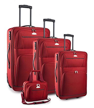 TravelCross Luggage 4 Piece Set Expandable w/ TSA lock and Global Tracking System