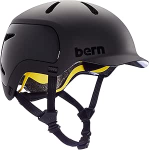 Bern Watts 2.0 Adult Bicycle Helmet, Brim Style, Multisport Certified, MIPS Rotational Impact Protection, Compass Dial-Adjusted Fit, for Biking, Skating, Boarding