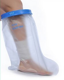 Kids Leg Cast Cover for Shower,HAIN Clear Waterproof Leg Bandage Protector with Seal Protection for Foot, Knee, Ankle Wound in Bathing or Swimming,100% reusable,Medium Leg SL2121 495*355*190