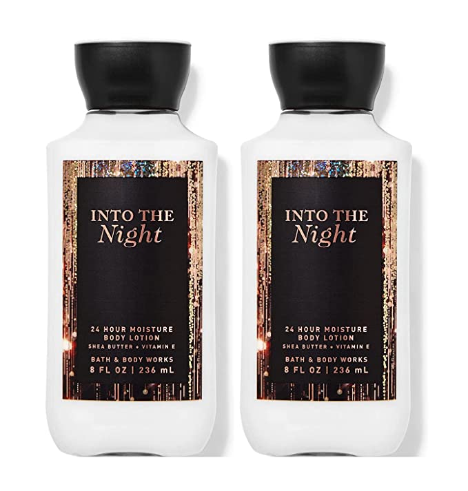 Bath and Body Works Into The Night 2 Pack Super Smooth Body Lotion 8 Oz (Into The Night)