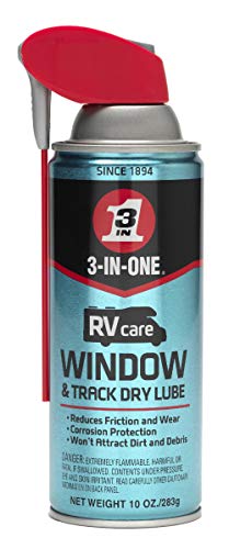 3-IN-ONE RVcare Window & Track Dry Lube with Smart Straw Sprays 2 Ways, 10 OZ