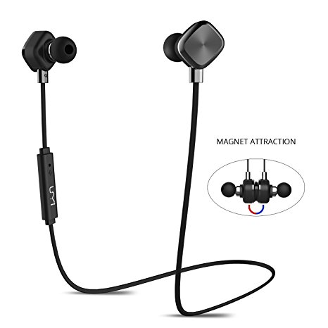UMI Bluetooth Headphone Magnetic Earbuds Wireless Headset with 8-Hour Playtime and IPX6 Sweatproof for Sports